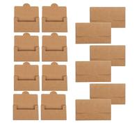SECFOU Boîte de Rangement Facile à Nettoyer en Papier Kraft Marron Lot de 30 Pièces Rangement Classifié pour Cartes de Visite et Petits Objets pour Bureau et Maison