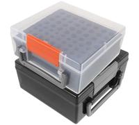 SECFOU Boîte de Rangement pour Batteries Réutilisables AA AAA Séparation par Type Couvercle Verrouillable Poignée Transports Faciles pour Recyclage à Domicile au Bureau
