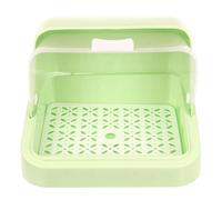 SECFOU Boîte de Rangement pour Biberons Bébé en Pp avec Couvercle Étanche et Plateau Égouttoir, Organisateur Compact pour Produits et Couverts de Bébé, Couleur Bleu
