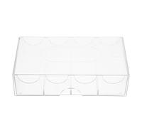SECFOU Boîtier de Jetons de Poker Transparent à Quatre Compartiments, Grosse Capacité, Design Compact en PS, pour Ranger Les Jetons Texas Poker et Petits Objets