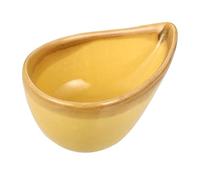 SECFOU Bol Mélangeur en Céramique Jaune Petit Format pour Masques Faciaux et Huiles Essentielles, Support Aromathérapie pour Salon de Beauté et Usage Domestique