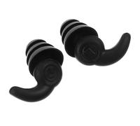SECFOU Bouchons D’oreilles en Silicone Noir 4e Génération, Bouchons D’oreille Insonorisants à Triple Couche, Étanches et Réutilisables pour Dormir, Nager et Protection Auditive