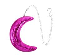 SECFOU Boule Disco à Facettes Lune Suspendue, Boule Disco Ornement en Verre Incrusté, Pourpre, Effet Miroir Haute Efficacité, Style Rétro, pour Espace Événementiel et Chambre, Nouvel An