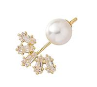 SECFOU Broche de Sécurité en Perle Simulée pour Femme, Épingle Élégante en Métal Doré, Accessoire Mode Polyvalent pour Vêtements, Foulards et Paquet, Bouton de Jupe Décoratif, Bijou