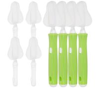 SECFOU Brosse à Biberon Amovible 4 Têtes de Rechange en Éponge Blanche pour Nettoyage des Biberons et Tétines Ensemble de Brosses Bébé Sûres et Pratiques pour Alimentation