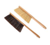 SECFOU Brosse de Nettoyage en Bois 2pcs pour Canapé et Instrument, Brosse Solide Multifonctionnelle Poils Durs pour Nettoyage Complet Maison
