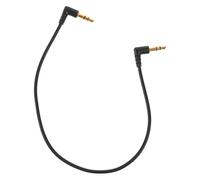 SECFOU Câble Audio 3,5 Mm Mâle-mâle Coudé Double 90° 30 Cm, Câble Auxiliaire Jack Stéréo Court pour Voiture et Ordinateur, Transmission Stable sans Interférence, Tissage Résistant