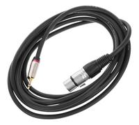 SECFOU Câble Audio Stéréo en Alliage de Zinc Nickelé, Résistant à L'usure Mini Femelle vers Trs 3 pour Microphones à Condensateur et Casques Audio