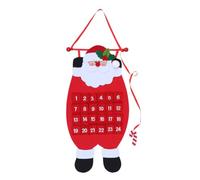 SECFOU Calendrier de Compte à Rebours Suspendu Ornements de Noël à Suspendre Décoration Sapin pour Bureau et Maison Tradition Familiale Festive Père Noël
