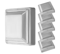 SECFOU Capuchons Décoratifs Solides et Résistants aux Chocs pour 6pcs pour Poteaux de Clôture en Fer Argenté Adaptés pour Garde-corps et Barrières de Sécurité