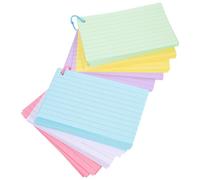 SECFOU Cartes Index Perforées avec Anneaux Carnet Mémoire Multi-fonction Crème Fiches Vierges DIY pour Étude Notes et Planification Portable