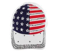 SECFOU Casquette Ajustable Élégant en Coton Étoile à Cinq Branches et Ambiance Estivale, Chapeau Drapeau Américain pour Protection Solaire Lors D'aventures Outdoor