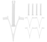 SECFOU Clips en V en Plastique pour Piscine Lot de 5 Sets de Sets Attache Pins de Fixation pour Écumoire et Manches de Brosse Ambiance Estivale