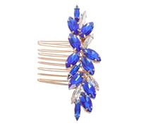 SECFOU Coiffure Mariage Accessoires Peigne en Alliage Bleu Chic et Élégant, Facile à Poser pour Créer une Coiffure Mariage Lors de Soirées et Banquets