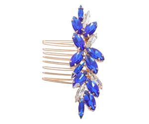 SECFOU Coiffure Mariage Accessoires Peigne en Alliage Bleu Chic et Élégant, Facile à Poser pour Créer une Coiffure Mariage Lors de Soirées et Banquets