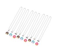 SECFOU Collier D'amitié Alliage et Résine 9 Pièces de Beignet Adorable Confortable à Porter Présent Amis