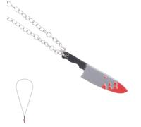 SECFOU Collier rétro Cutter collier pour homme pendentif couteau réaliste en alliage, accessoire Halloween pour rue et boîtes de nuit, léger