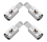 SECFOU Connecteurs de Câbles Audio pour Voiture 4pcs en Alliage D'aluminium Placage Nickel pour Installation Amplificateur et Qualité Sonore Pure Perte