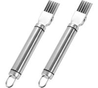 SECFOU Coupe-légumes et Finition Lisse Multifonction 2pcs en Acier Inoxydable Résistant Rouille Design Innovant pour Couper Oignons et Légumes pour Usage Domestique