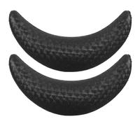 SECFOU Coussin Repose-nuque pour Bac à Shampoing 2pcs en Caoutchouc Noir, Design Ergonomique de Croissant, Confortable et Antidérapant pour Salons et Spas