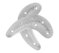 SECFOU Coussinet de Réparation pour Talon en Fer Argenté, Plaques Métalliques Demi-lune pour Bottes et Sneakers, Protection Talon Résistante à L'usure, 1 Paire avec Vis