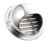 SECFOU Couvercle de Ventilation Mural Interne en Acier Inoxydable, Anti-pluie et Léger, Grille Ronde pour Aération Refermable, Accessoire pour Barbecue et Conduit D'air
