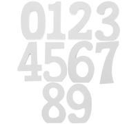 SECFOU Décoration en Bois Blanc Forme Chiffres 8 Cm 10 Pièces pour Anniversaire et Banquet, Décoration de Table DIY à Peindre