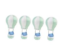 SECFOU Décorations de Gâteau Éléphant en Résine Verte Lot de 4 Pièces Motifs Montgolfière et Animal Décoration D’Anniversaire Garçon et Filles Fournitures Créatives pour Cupcakes et