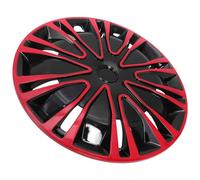 SECFOU Enjoliveurs de Jante 14 Pouces Universels Rouge et Noir, Cache-moyeu en Plastique Décoratif pour Voiture et SUV, Protection la Saleté et Usure, Accessoires Extérieurs Automobiles