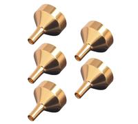 SECFOU Ensemble de 5 Mini Entonnoirs en Acier Inoxydable Doré pour Parfums et Huiles Essentielles, Pratique Remplir Petites Bouteilles Cuisine
