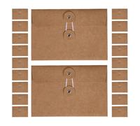 SECFOU Enveloppes Vintage avec Système de Fermeture Pratique Format Lettre en Papier Kraft Marron 20pcs Style Classique et Élégant pour Bureau et Envoi D'invitations