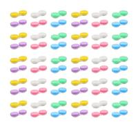 SECFOU Étui de Voyage pour Lentilles de Contact 60 Pièces en Plastique | Compartiment Double Indépendant, Coque Mate Givrée, Lot de 60, Usage Maison et Vanity