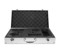 SECFOU Étui en Alliage D'aluminium pour Microphone sans Fil, Mallette Rigide 2 Emplacements Rembourrage Intérieur en Mousse, Protection Portable pour Microphones Ktv et Usage Voyage