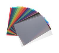 SECFOU Filtre Correcteur de Couleur Diffusion de Lumière 19 Pièces en PVC Transparent pour Projecteur LED Cinématographie Projets DIY D'étudiants