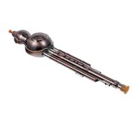 SECFOU Flûte de Cucurbitacée C en Cuivre Plaqué pour Débutant, Instrument Traditionnel en Calebasse Surface Polie Lisse, Étui de Transport Inclus, pour Apprentissage Style Aléatoire