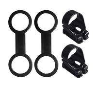 SECFOU Gardien de Tuba en Silicone et Abs Noir, 4 Pièces, Léger et Facile à Assembler, Support Pratique pour Masque et Tuba de Plongée, Accessoire pour Plongée Snorkeling