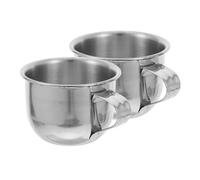 SECFOU Gobelets Inox Lot de 2 Tasses à Boisson 70 Ml Acier Inoxydable 304 Poignée, Utilisables en Camping Pause Thé