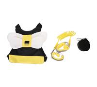 SECFOU Harnais de Sécurité pour Bébé Laisse Réglable Jaune Abeille Bracelet Anti-perte Spiralé, Harnais pour Tout-petit Confortable et Respirant, Laisse pour Garçon et Filles Usage