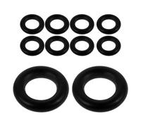 SECFOU Kit de Joints D'étanchéité de Tige de Soupape Performance Exceptionnelle 10 Pièces en Caoutchouc Noir pour Valves de Retour Systèmes Hydrauliques
