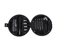 SECFOU Kit de Réparation de Roue 20 Pièces Noir pour Rangement Organisé | Acier au Carbone et Plastique, Coffret Créatif, Usage Atelier, pour Bricoleurs et Ouvriers du Bâtiment
