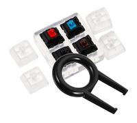 SECFOU Kit De Test De Clavier Mécanique Cherry pour Mécanicien Et Gamer, Outil Portable Et Léger Base Acrylique, Testeur d'arbre Et Touches Noir Rouge pour Usage Professionnel Et Personnel