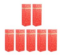 SECFOU Lot de 10 Paquet à Vin Rouges Portables en Papier Résistant, Pochettes Créatives pour Bouteilles de Vin Ménager, pour Noël, Fêtes et Présents, Format Standard Adapté aux