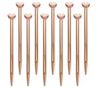 SECFOU Lot de 10 Stylos à Bille en Fer Rétractables de Cœur, Pointe Moyenne 1mm, Encre Fluide, Stylos Décoratifs pour Bureau et Journaling Saint-valentin