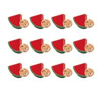 SECFOU Lot de 12 Broches Pastèque en Alliage Léger et Confortable pour Femmes, Épingles Colorées Design Cartoon pour Sorties Sociales et Tenues Décontractées