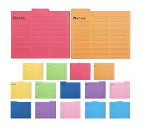 SECFOU Lot de 16 Chemises de Classement Colorées pour Bureau et École Organiseur de Dossiers Papier en Plastique Polyvalent Dossier Scolaire et Organisateur de Fichiers pour Rangement