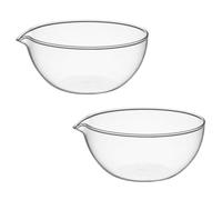 SECFOU Lot de 2 Bols de Service Mini 200 Ml en Verre Transparent, Bol de Rangement pour Sauces et Préparations, Compatible Micro-ondes, la Cuisine, Restaurant et Pâtisserie