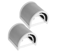 SECFOU Lot de 2 Bonnettes Anti-Pop en Métal Blanc avec Mousse pour Microphone à Main Filtre Anti-Vent de U Protection Sonore pour Podcast Streaming et Enregistrement Studio