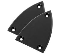 SECFOU Lot de 2 Caches de Tige de Réglage Triangulaires pour Guitare Électrique, Plaques de Recouvrement en Métal 3 Trous, Accessoires de Réparation et Protection pour Manche de Guitare