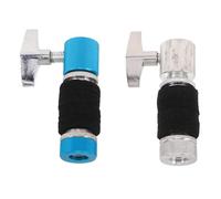 SECFOU Lot de 2 Embrayages de Charleston Métalliques Sécurisés Accessoires pour Batterie et Cymbales Jazz Compatibles Pied de Cymbale Couleur Argenté et Noir pour Batteurs Rock et