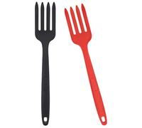 SECFOU Lot de 2 Fourchettes en Silicone pour Pâtes Prise Confortable, Résistantes à L'usure, Fourchettes Portables Cuisine et Salade